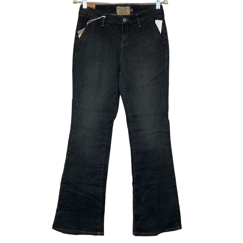 NWT Dear John Black Marson Wide Leg Denim Trouser Jeans Stretch Women's Size 4